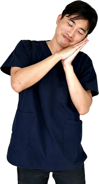 疲れた様子の人